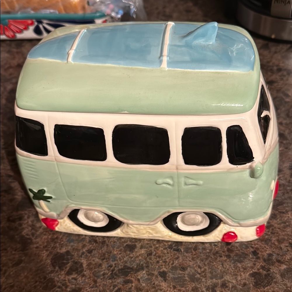 Retro Van Ceramic Cookie Jar